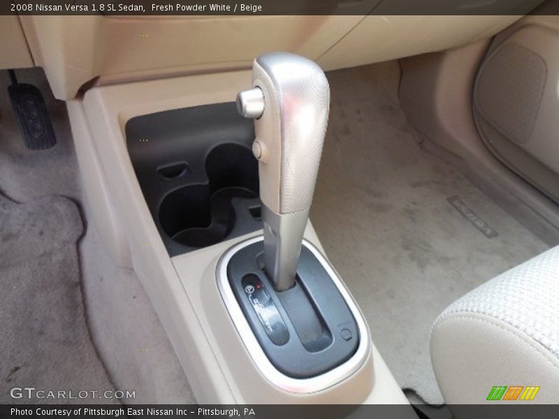 Fresh Powder White / Beige 2008 Nissan Versa 1.8 SL Sedan
