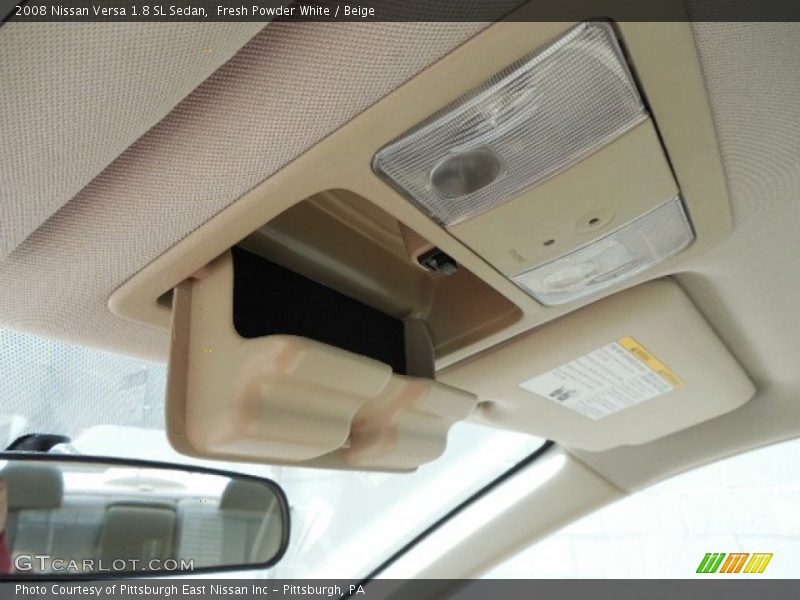 Fresh Powder White / Beige 2008 Nissan Versa 1.8 SL Sedan