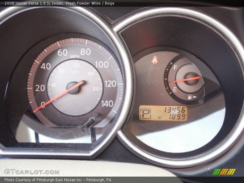 Fresh Powder White / Beige 2008 Nissan Versa 1.8 SL Sedan
