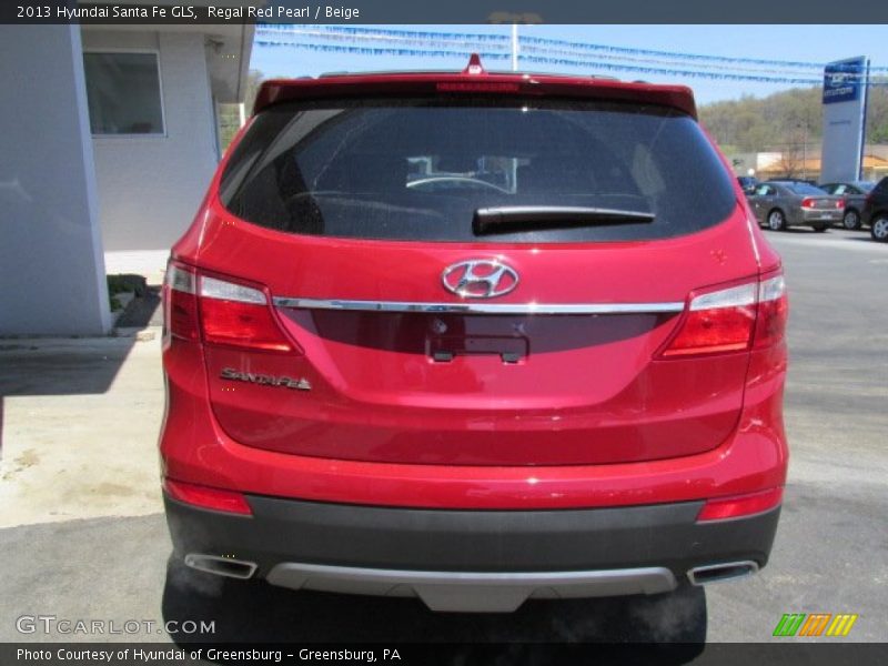 Regal Red Pearl / Beige 2013 Hyundai Santa Fe GLS