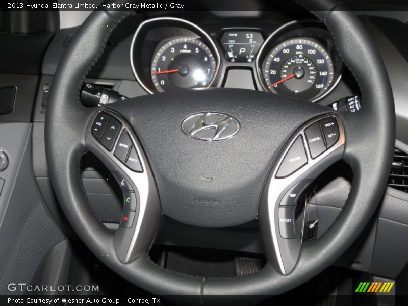Harbor Gray Metallic / Gray 2013 Hyundai Elantra Limited