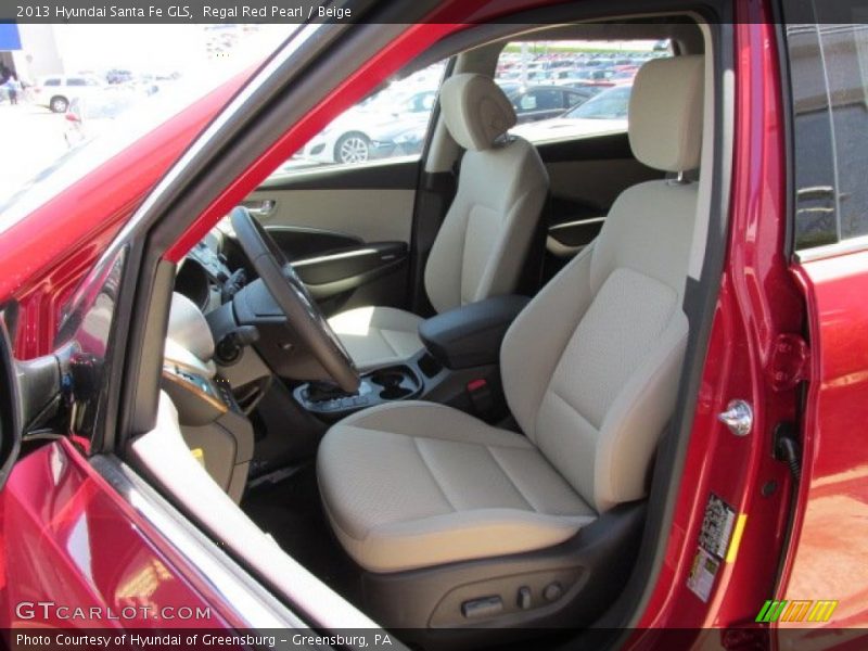 Regal Red Pearl / Beige 2013 Hyundai Santa Fe GLS