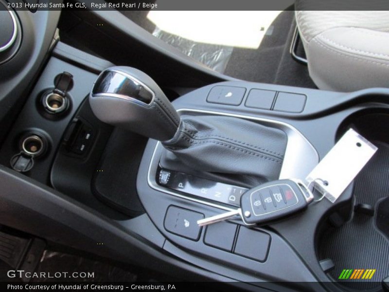 Regal Red Pearl / Beige 2013 Hyundai Santa Fe GLS