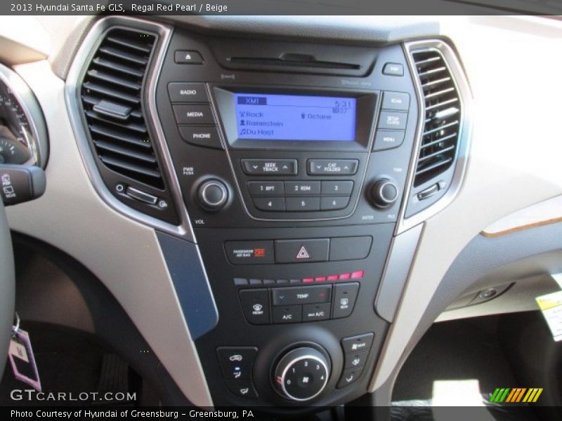 Regal Red Pearl / Beige 2013 Hyundai Santa Fe GLS