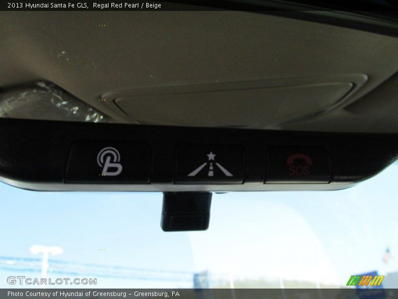 Regal Red Pearl / Beige 2013 Hyundai Santa Fe GLS