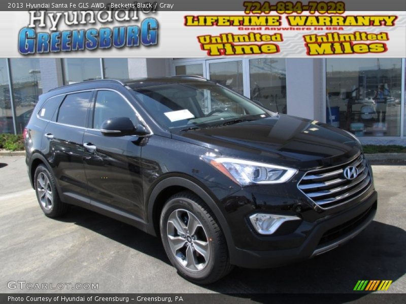 Becketts Black / Gray 2013 Hyundai Santa Fe GLS AWD