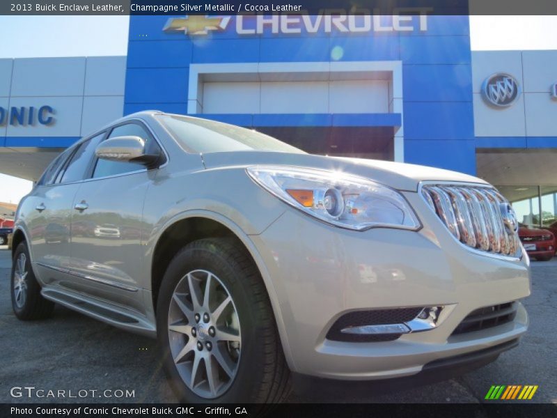 Champagne Silver Metallic / Cocoa Leather 2013 Buick Enclave Leather