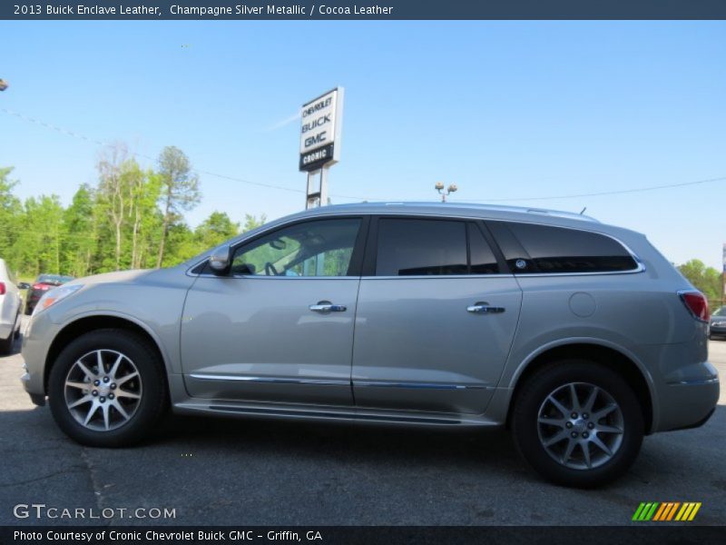 Champagne Silver Metallic / Cocoa Leather 2013 Buick Enclave Leather