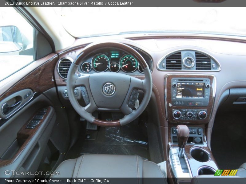 Champagne Silver Metallic / Cocoa Leather 2013 Buick Enclave Leather