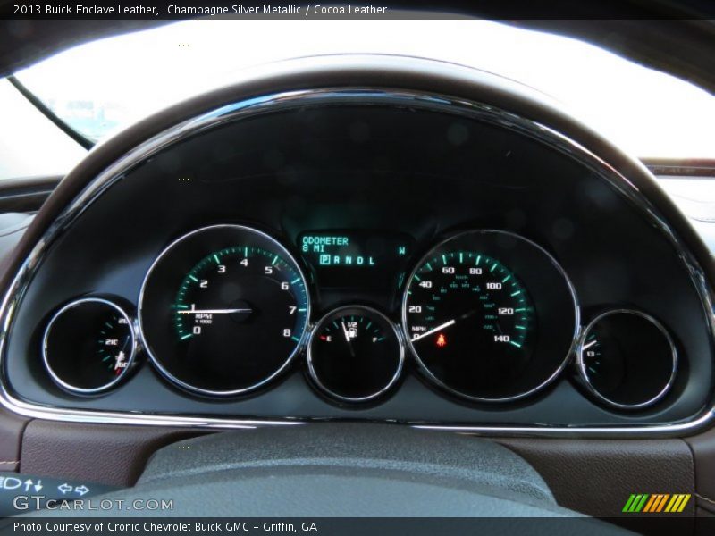 Champagne Silver Metallic / Cocoa Leather 2013 Buick Enclave Leather