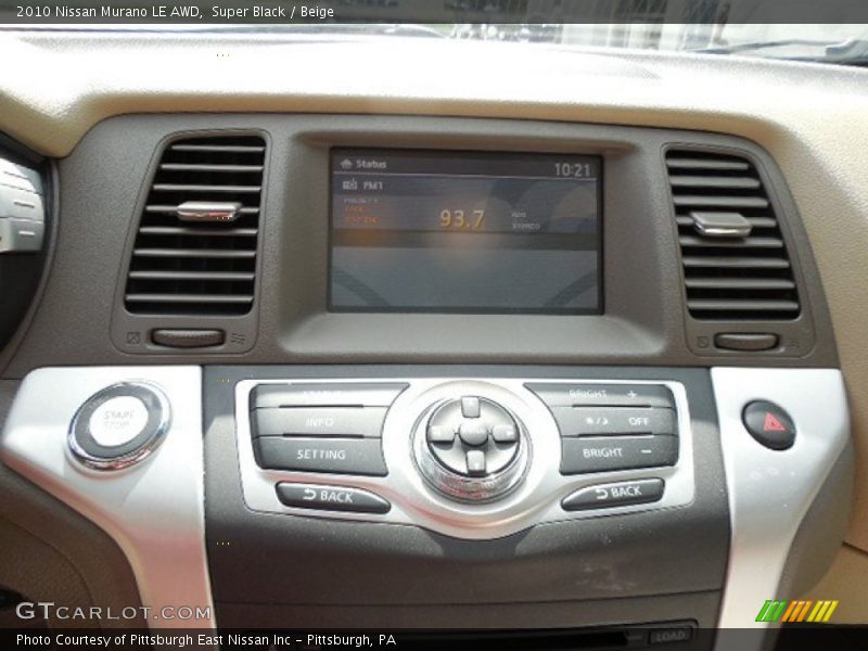 Super Black / Beige 2010 Nissan Murano LE AWD
