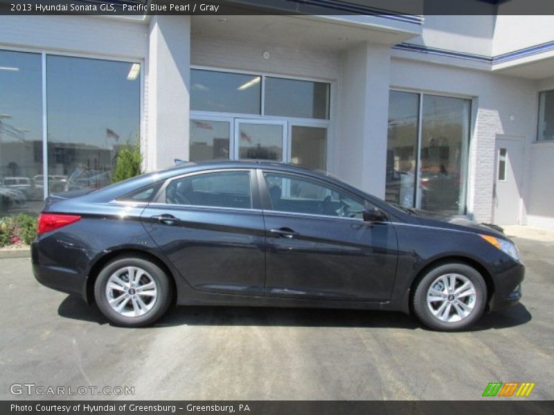 Pacific Blue Pearl / Gray 2013 Hyundai Sonata GLS