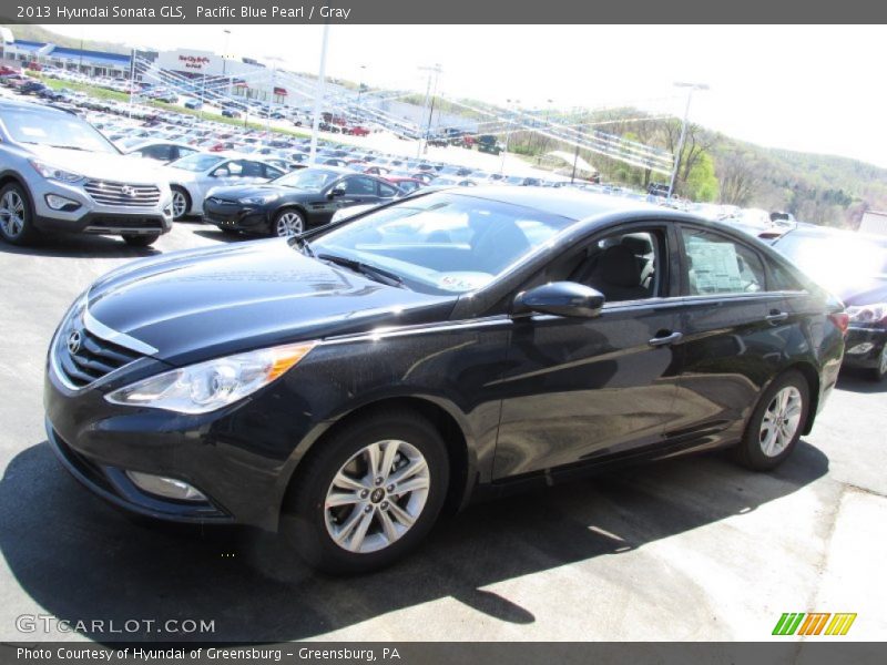 Pacific Blue Pearl / Gray 2013 Hyundai Sonata GLS