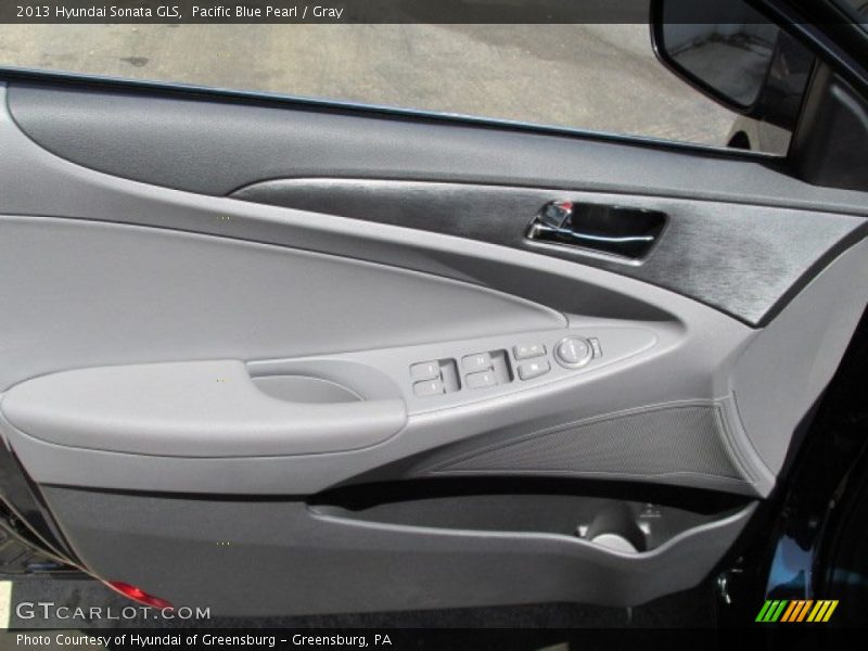 Pacific Blue Pearl / Gray 2013 Hyundai Sonata GLS