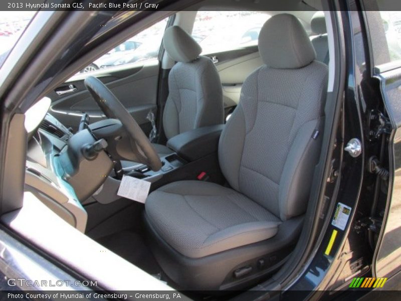 Pacific Blue Pearl / Gray 2013 Hyundai Sonata GLS