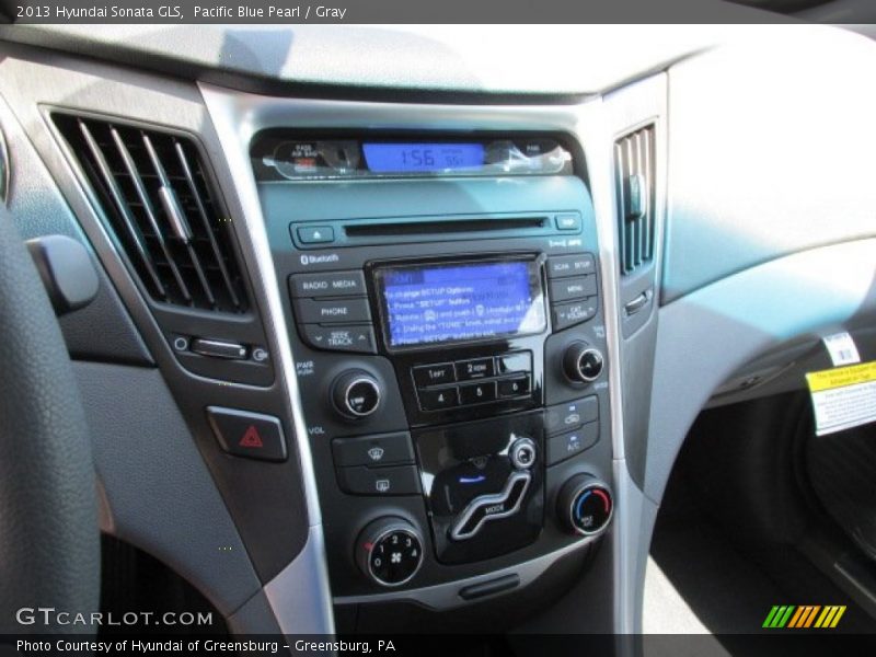 Pacific Blue Pearl / Gray 2013 Hyundai Sonata GLS