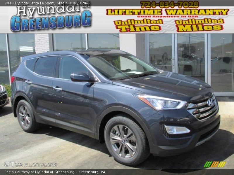 Marlin Blue / Gray 2013 Hyundai Santa Fe Sport