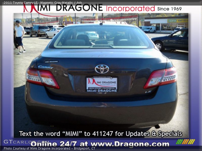 Magnetic Gray Metallic / Ash 2011 Toyota Camry LE
