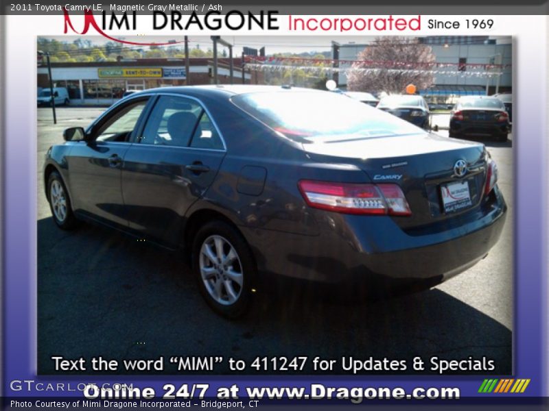 Magnetic Gray Metallic / Ash 2011 Toyota Camry LE