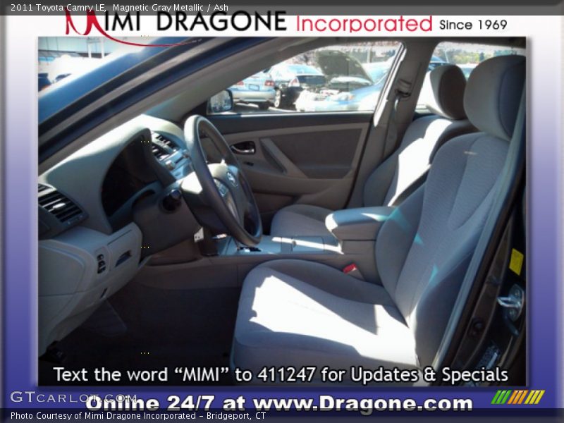Magnetic Gray Metallic / Ash 2011 Toyota Camry LE