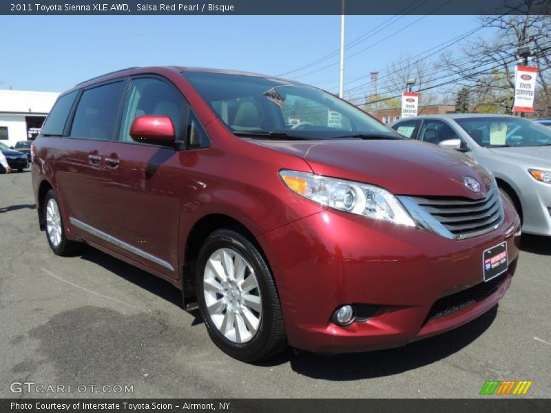 Salsa Red Pearl / Bisque 2011 Toyota Sienna XLE AWD