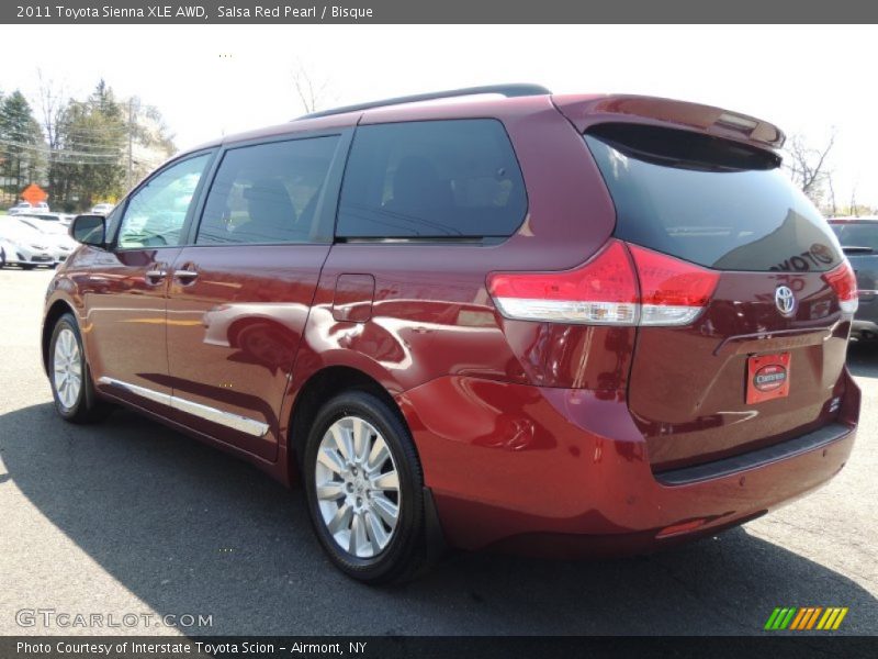 Salsa Red Pearl / Bisque 2011 Toyota Sienna XLE AWD