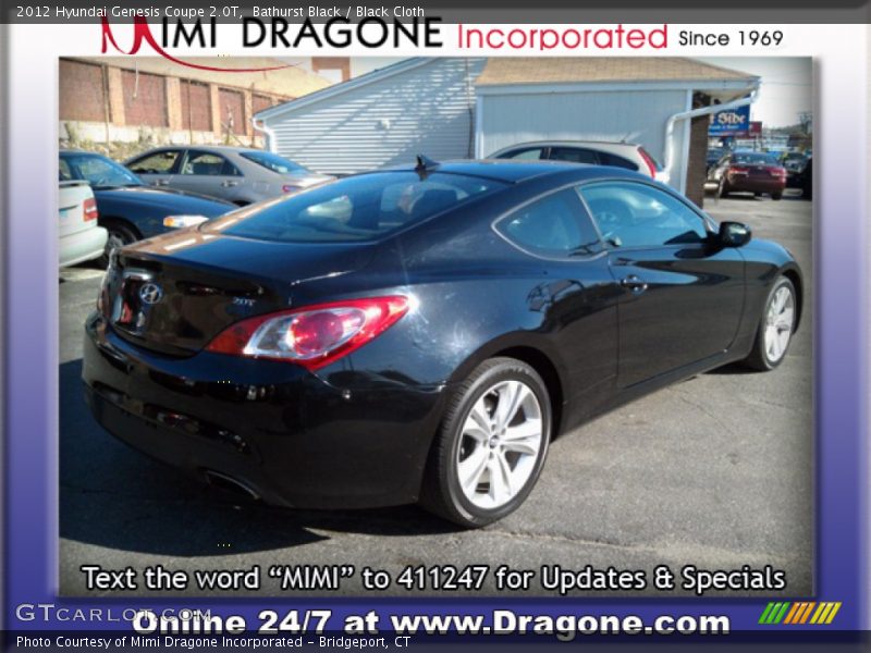 Bathurst Black / Black Cloth 2012 Hyundai Genesis Coupe 2.0T