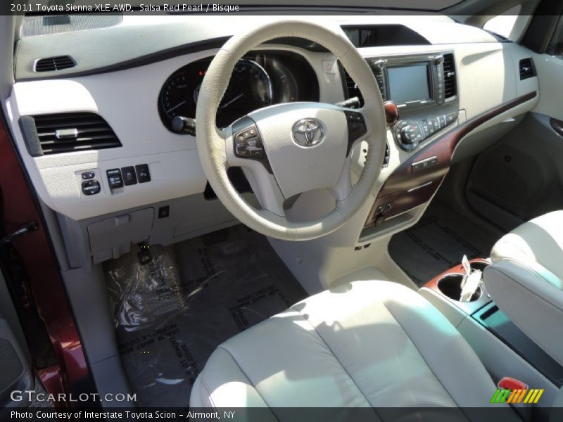 Salsa Red Pearl / Bisque 2011 Toyota Sienna XLE AWD