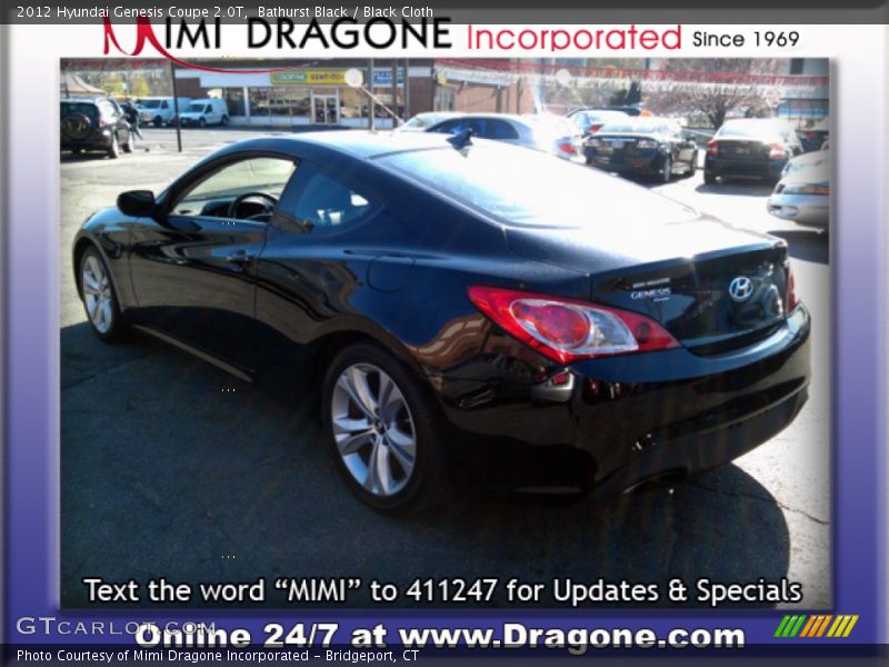 Bathurst Black / Black Cloth 2012 Hyundai Genesis Coupe 2.0T
