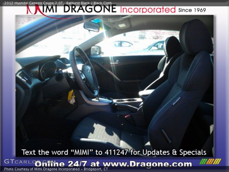 Bathurst Black / Black Cloth 2012 Hyundai Genesis Coupe 2.0T