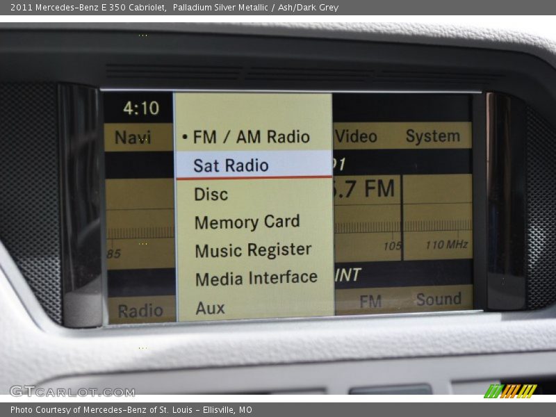 Palladium Silver Metallic / Ash/Dark Grey 2011 Mercedes-Benz E 350 Cabriolet