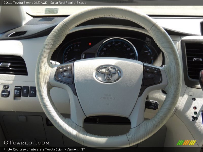 Salsa Red Pearl / Bisque 2011 Toyota Sienna XLE AWD
