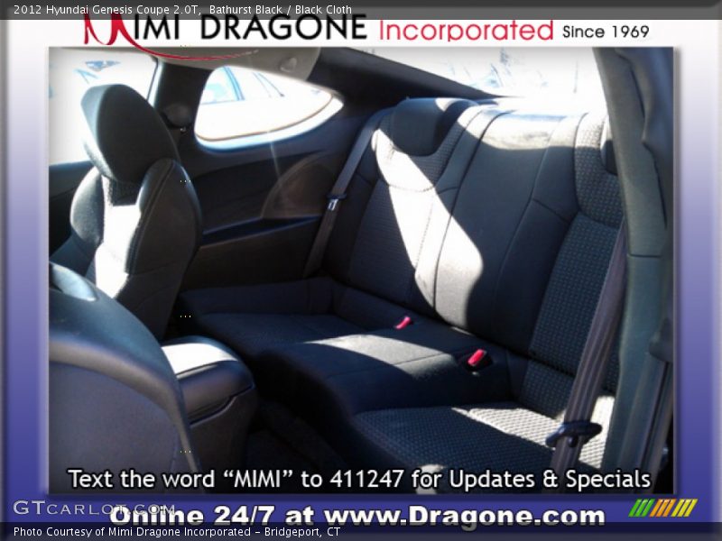 Bathurst Black / Black Cloth 2012 Hyundai Genesis Coupe 2.0T
