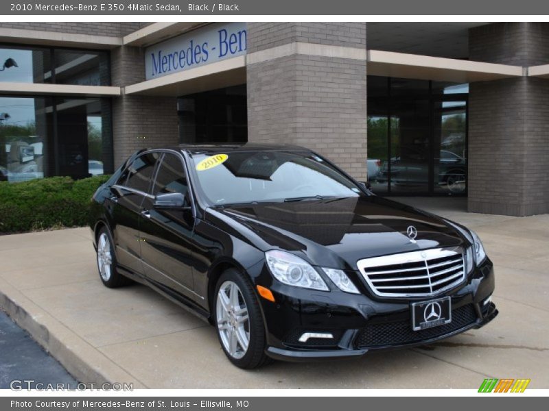 Black / Black 2010 Mercedes-Benz E 350 4Matic Sedan