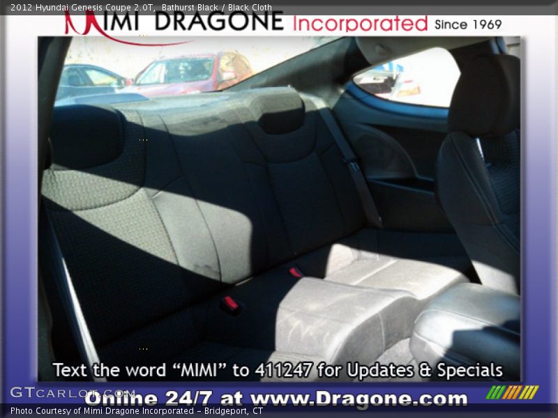 Bathurst Black / Black Cloth 2012 Hyundai Genesis Coupe 2.0T
