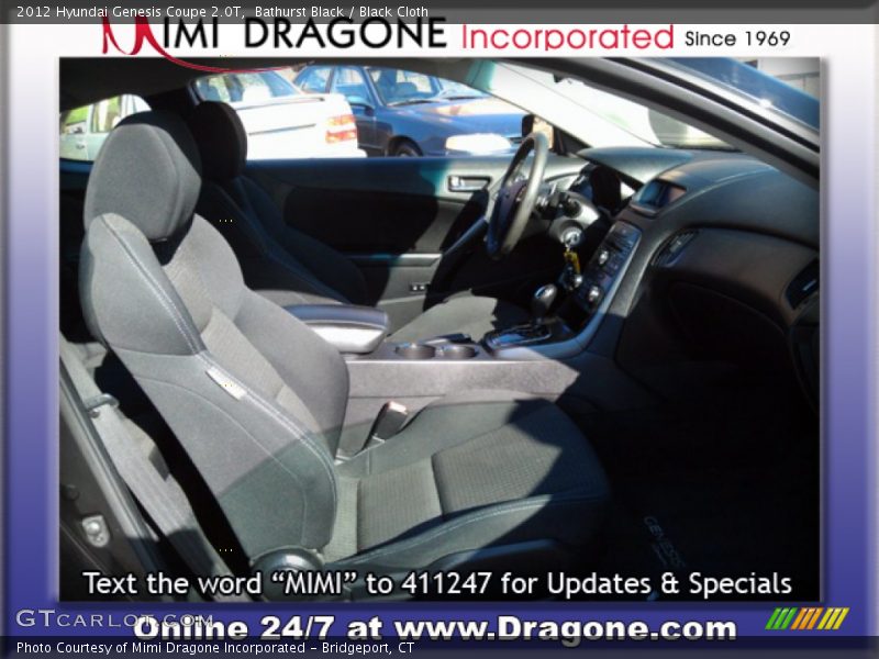 Bathurst Black / Black Cloth 2012 Hyundai Genesis Coupe 2.0T