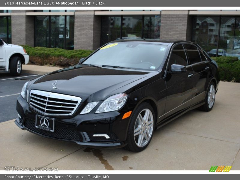 Black / Black 2010 Mercedes-Benz E 350 4Matic Sedan