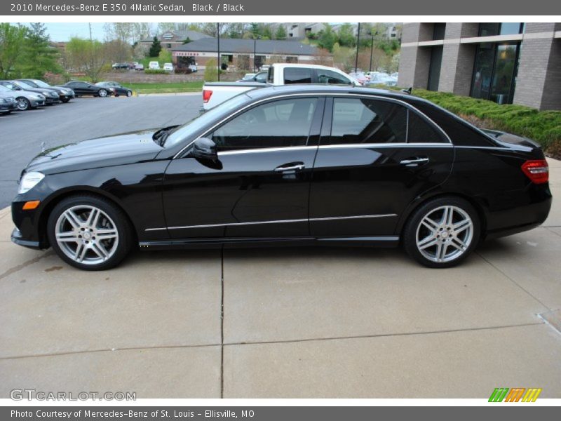 Black / Black 2010 Mercedes-Benz E 350 4Matic Sedan