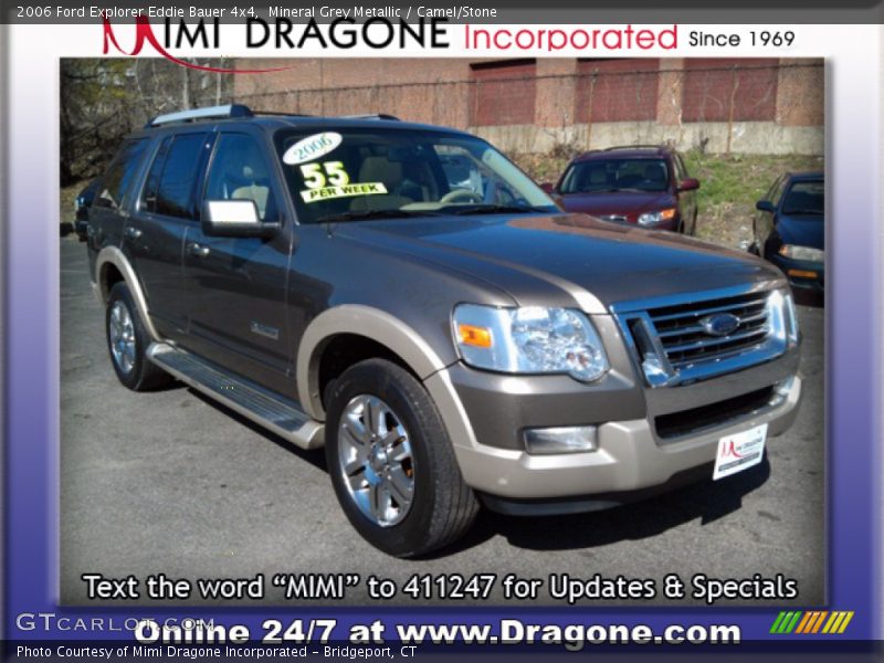 Mineral Grey Metallic / Camel/Stone 2006 Ford Explorer Eddie Bauer 4x4