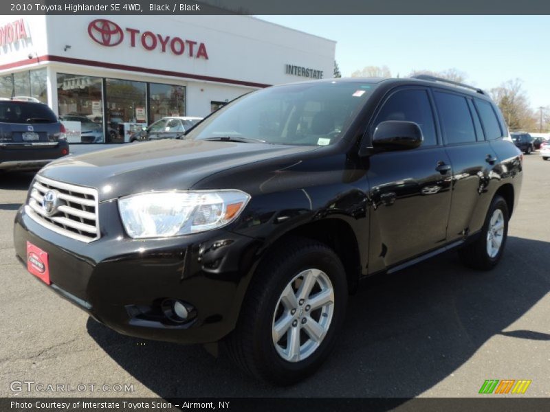 Black / Black 2010 Toyota Highlander SE 4WD