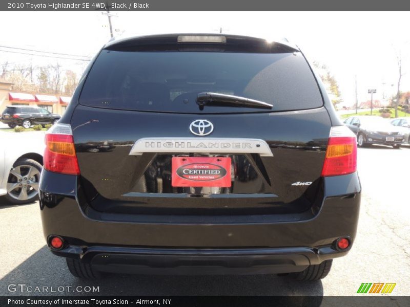 Black / Black 2010 Toyota Highlander SE 4WD