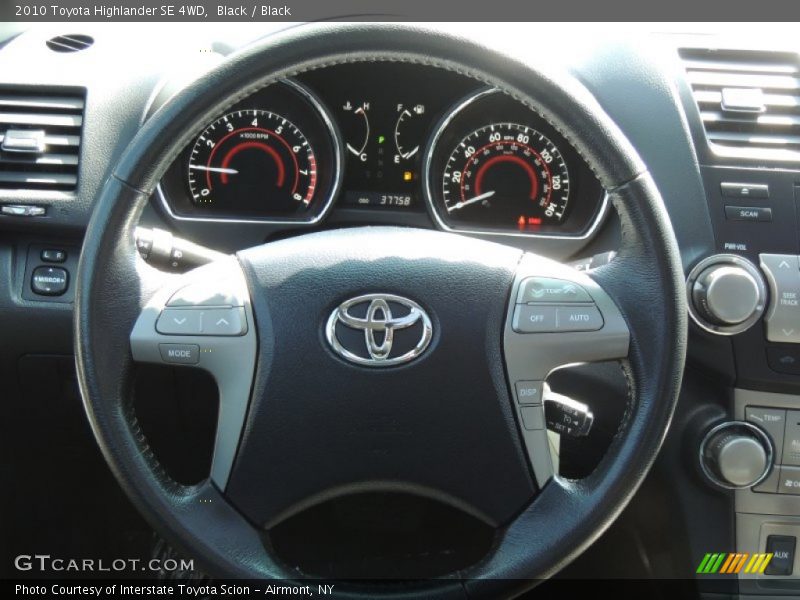 Black / Black 2010 Toyota Highlander SE 4WD