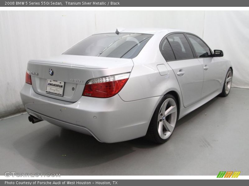 Titanium Silver Metallic / Black 2008 BMW 5 Series 550i Sedan