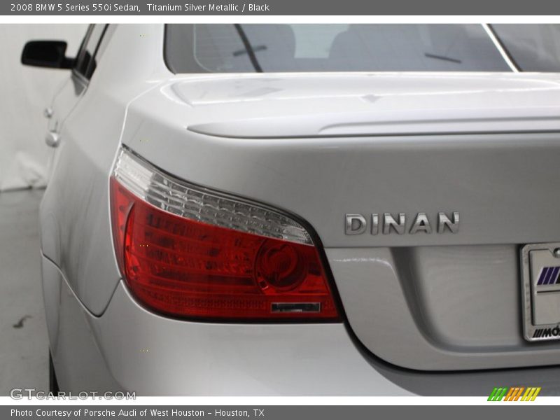 Titanium Silver Metallic / Black 2008 BMW 5 Series 550i Sedan