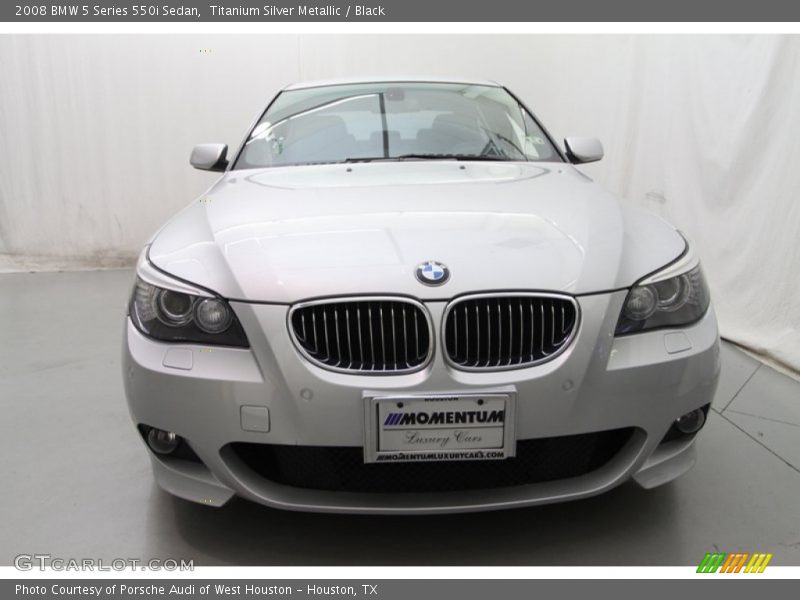 Titanium Silver Metallic / Black 2008 BMW 5 Series 550i Sedan