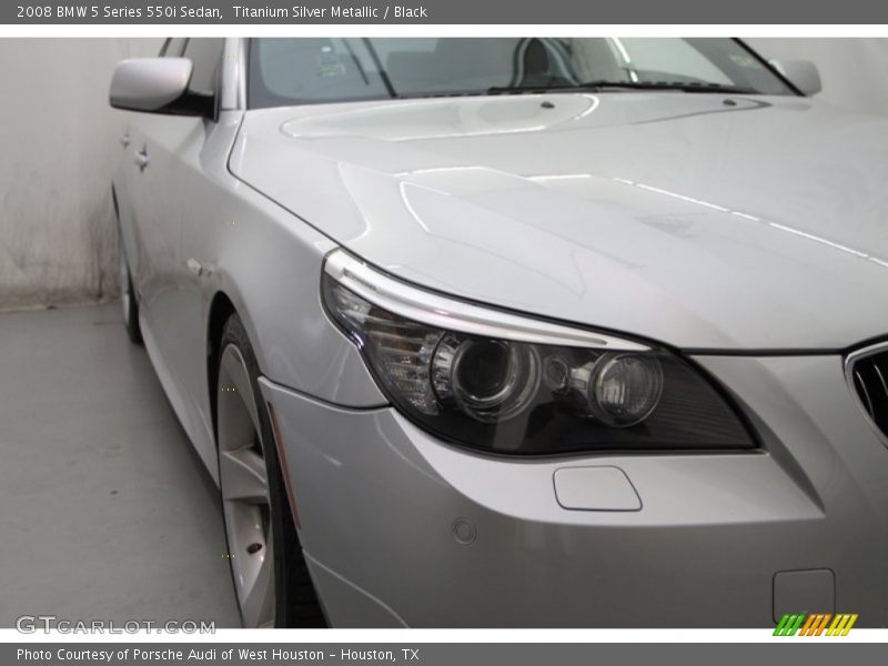 Titanium Silver Metallic / Black 2008 BMW 5 Series 550i Sedan
