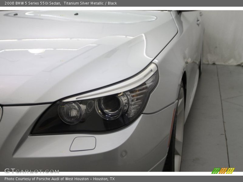 Titanium Silver Metallic / Black 2008 BMW 5 Series 550i Sedan