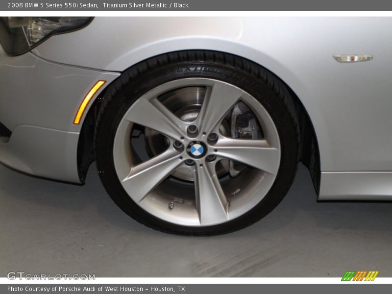 Titanium Silver Metallic / Black 2008 BMW 5 Series 550i Sedan