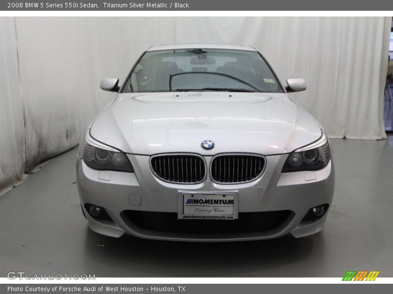 Titanium Silver Metallic / Black 2008 BMW 5 Series 550i Sedan