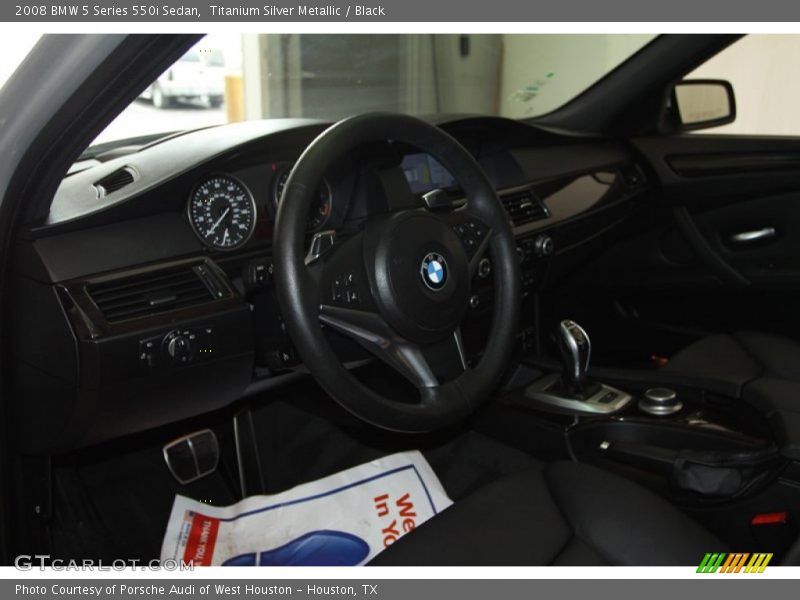 Titanium Silver Metallic / Black 2008 BMW 5 Series 550i Sedan